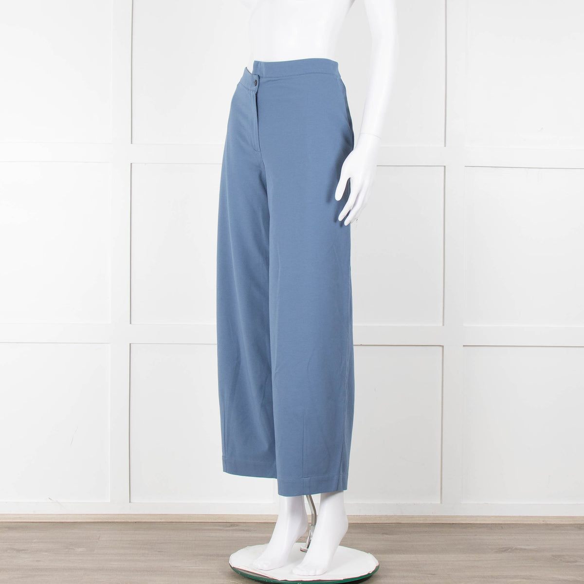 Sarah Pacini Blue Wide Leg Trousers