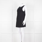 Free People Black Cotton Linen Blend Sleeveless Scoop Back Mini Dress