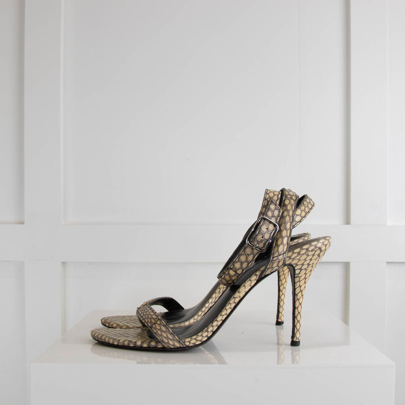 Alexander Wang Snake Print Heeled Sandals