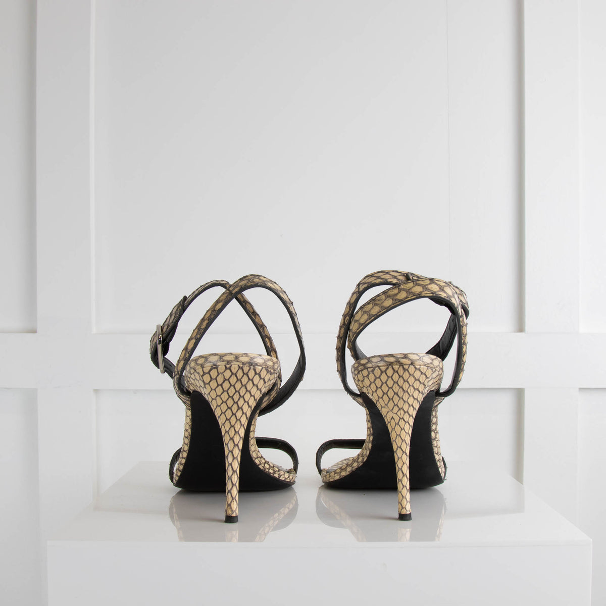 Alexander Wang Snake Print Heeled Sandals