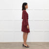 Iro Red Black Animal Print Wrap Mini Dress