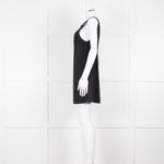 Free People Black Cotton Linen Blend Sleeveless Scoop Back Mini Dress