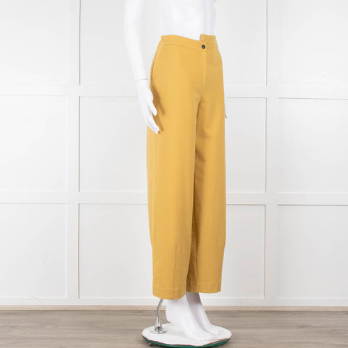 Sarah Pacini Mustard Wide Leg Trousers