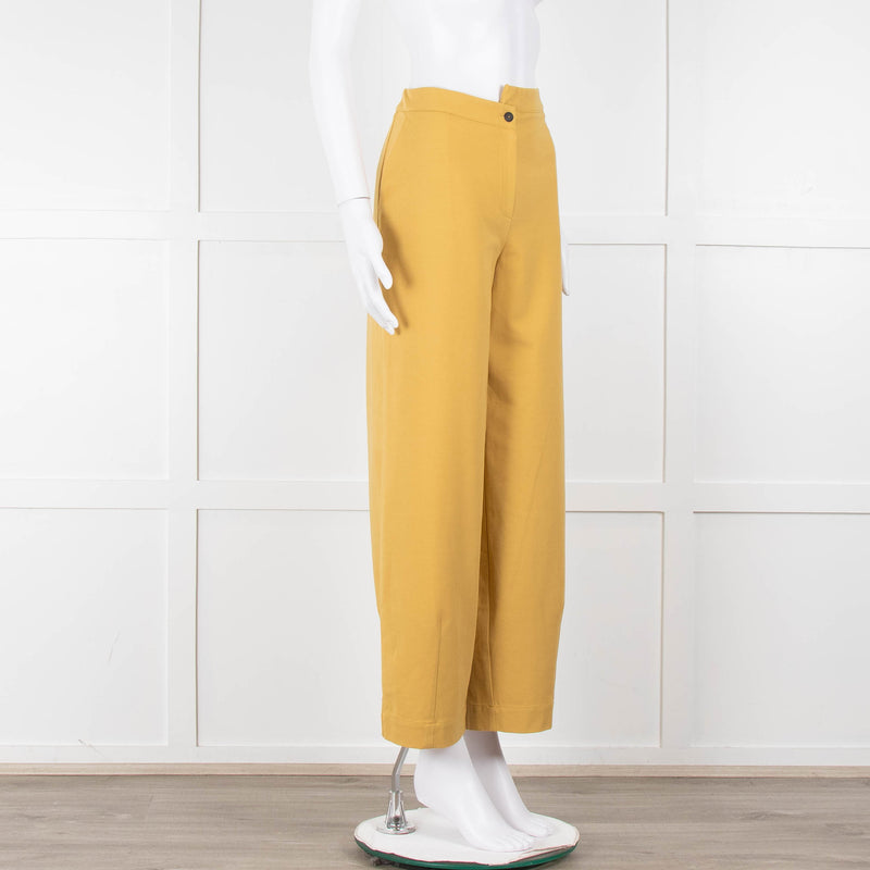 Sarah Pacini Mustard Wide Leg Trousers
