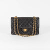 Chanel Vintage Black Classic Medium Double  Flap Shoulder Bag