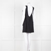 Free People Black Cotton Linen Blend Sleeveless Scoop Back Mini Dress