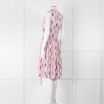Prada Pink Silk 'Robot' Dress With Drawstring Hem
