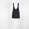 Free People Black Cotton Linen Blend Sleeveless Scoop Back Mini Dress