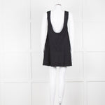 Free People Black Cotton Linen Blend Sleeveless Scoop Back Mini Dress