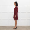 Iro Red Black Animal Print Wrap Mini Dress