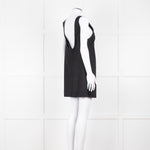 Free People Black Cotton Linen Blend Sleeveless Scoop Back Mini Dress