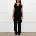 Maje Black Sleeveless Jumpsuit