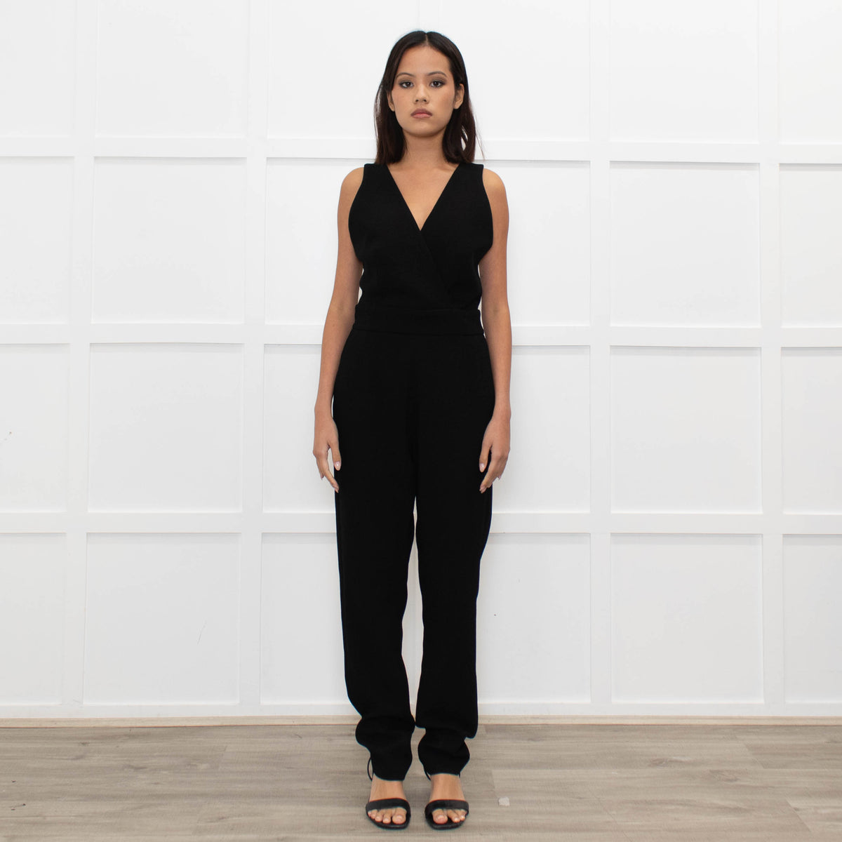Maje Black Sleeveless Jumpsuit