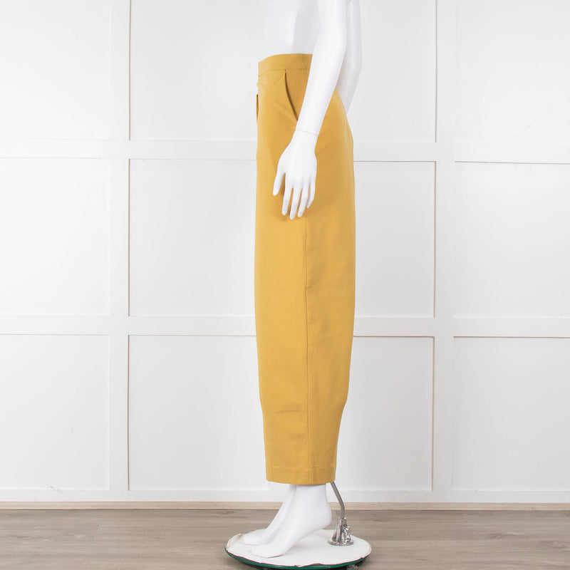 Sarah Pacini Mustard Wide Leg Trousers