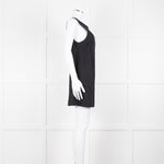 Free People Black Cotton Linen Blend Sleeveless Scoop Back Mini Dress