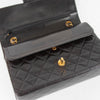 Chanel Vintage Black Classic Medium Double  Flap Shoulder Bag