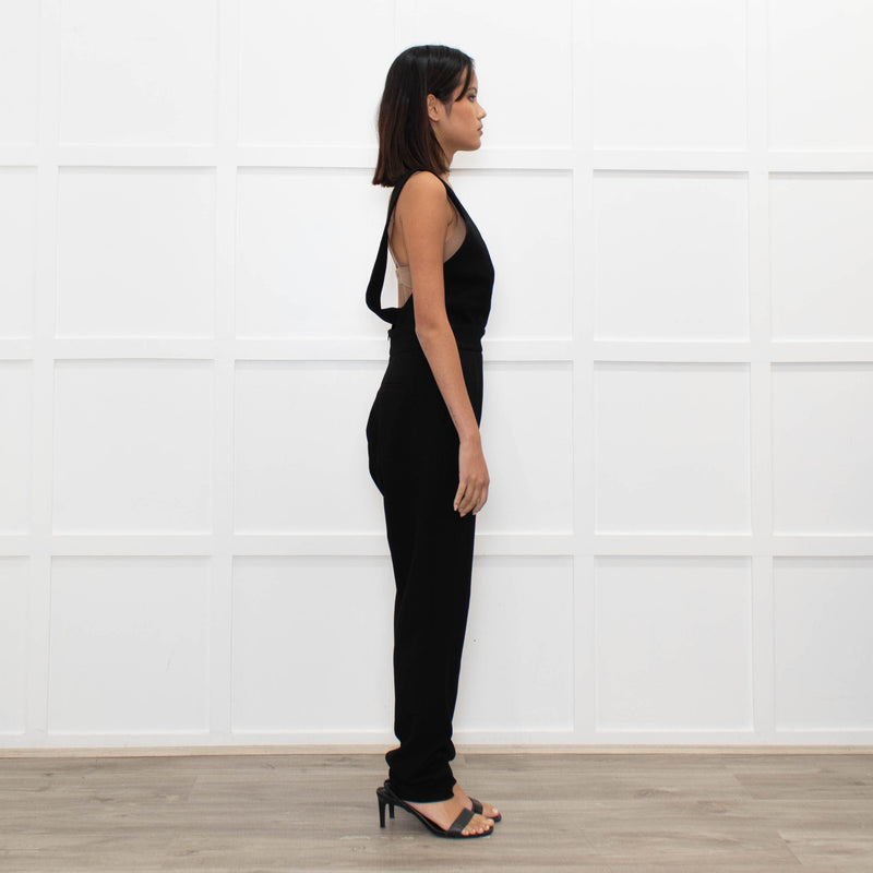 Maje Black Sleeveless Jumpsuit