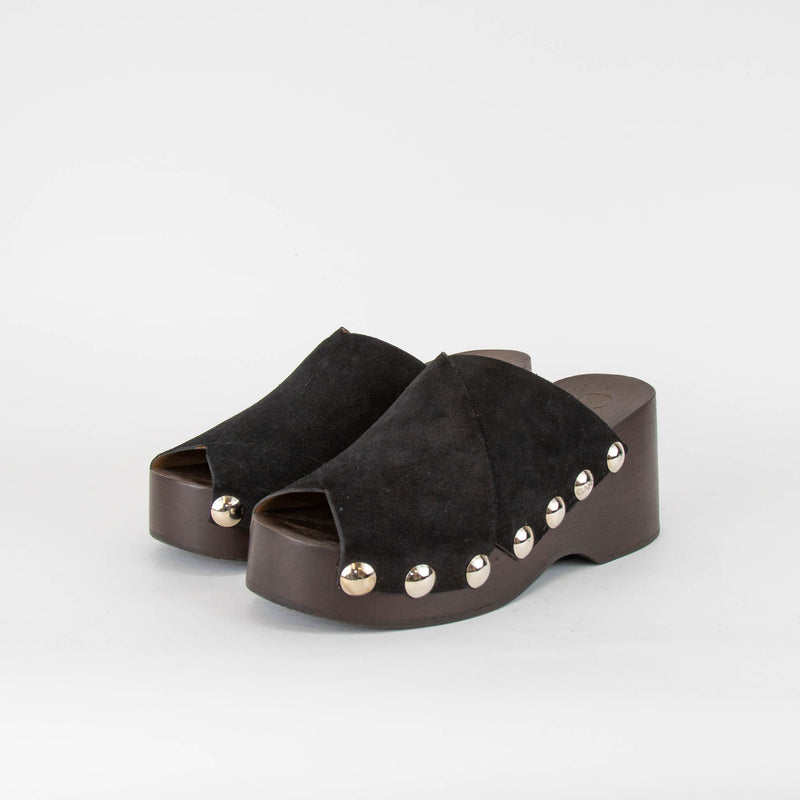 Ganni Black Studded Mules