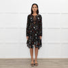 A.L.C Black Floral Long Sleeve Lace Detail Dress