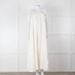 Farm Rio White Linen Maxi Strap Dress
