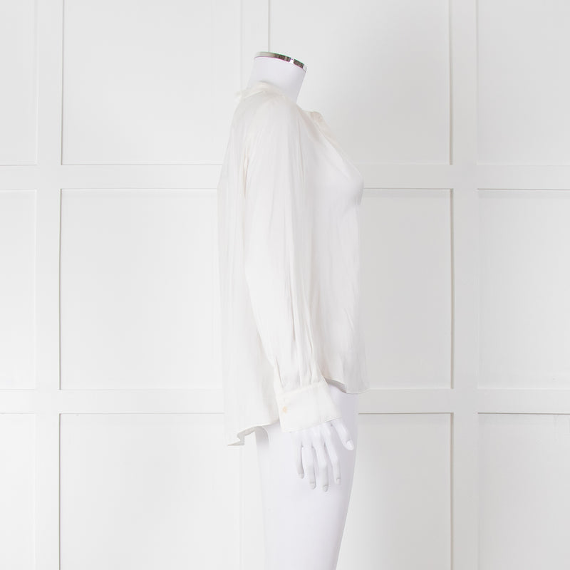 Zadig & Voltaire Cream Satin Blouse