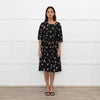 Preen By Thornton Bregazzi Black Pink Floral Midi Dress