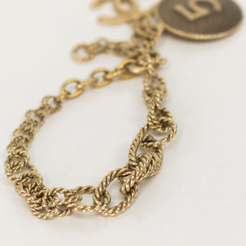 Chanel Champagne Gold CC No.5 Bracelet