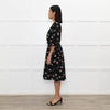 Preen By Thornton Bregazzi Black Pink Floral Midi Dress