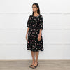 Preen By Thornton Bregazzi Black Pink Floral Midi Dress