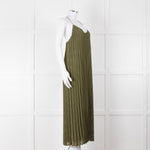 Scotch and Soda Khaki Plisse Maxi Dress