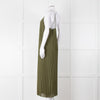Scotch and Soda Khaki Plisse Maxi Dress
