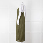 Scotch and Soda Khaki Plisse Maxi Dress