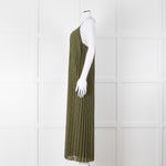 Scotch and Soda Khaki Plisse Maxi Dress