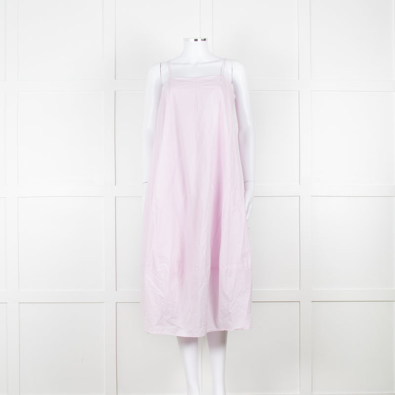 Free People Pale Pink Spaghetti Straps Cotton Sundress