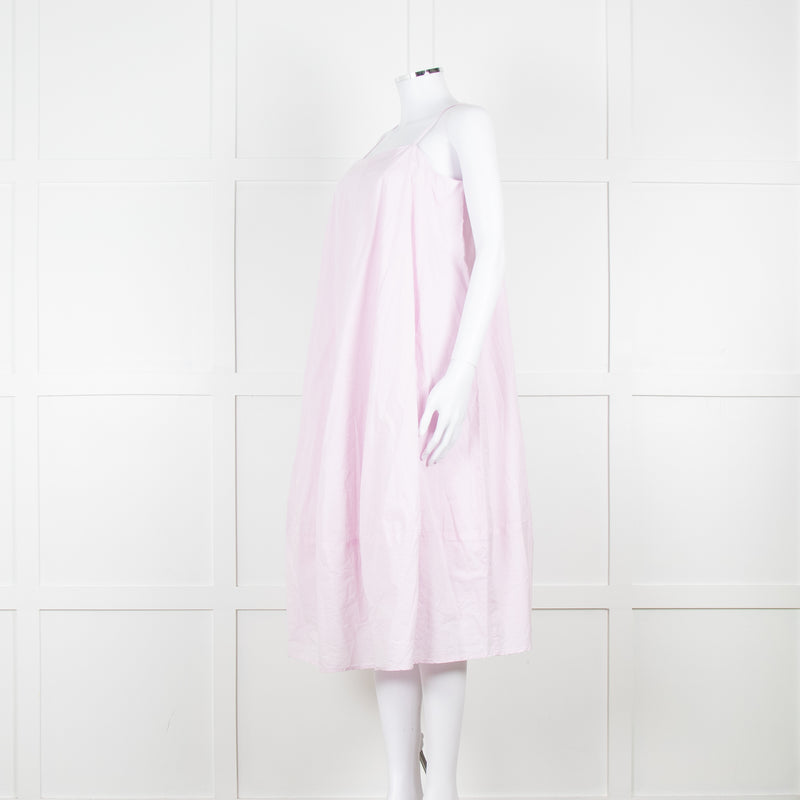 Free People Pale Pink Spaghetti Straps Cotton Sundress