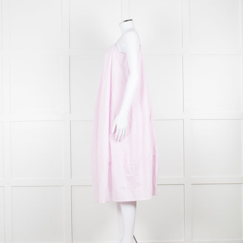 Free People Pale Pink Spaghetti Straps Cotton Sundress