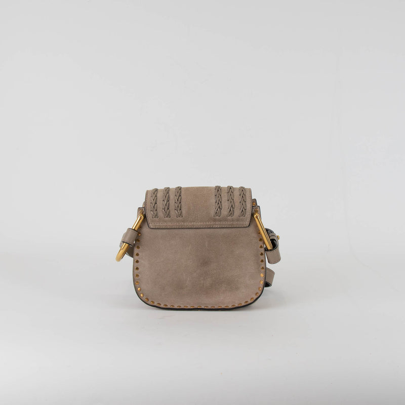 Chloe Grey Hudson Small Suede Shoulder Bag