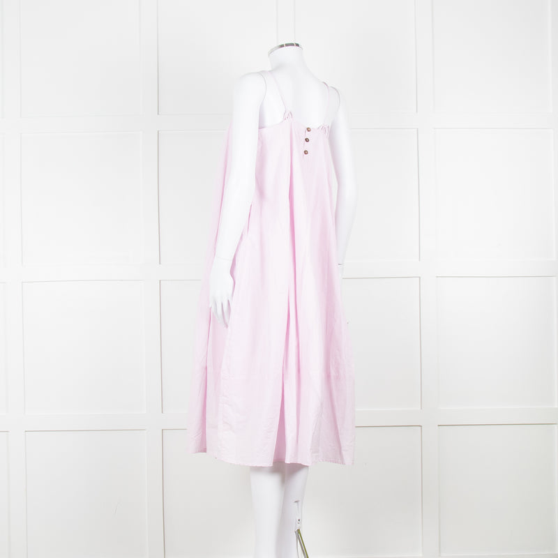 Free People Pale Pink Spaghetti Straps Cotton Sundress