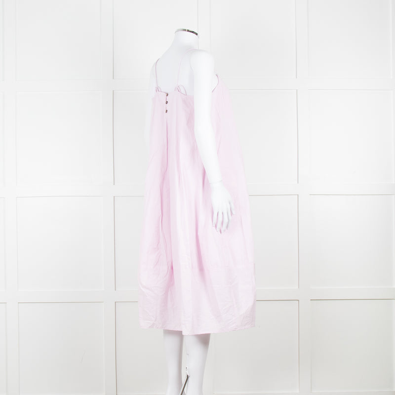 Free People Pale Pink Spaghetti Straps Cotton Sundress