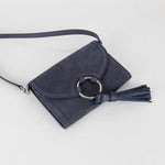 Tory Burch Navy Suede Tassell Crossbody Bag