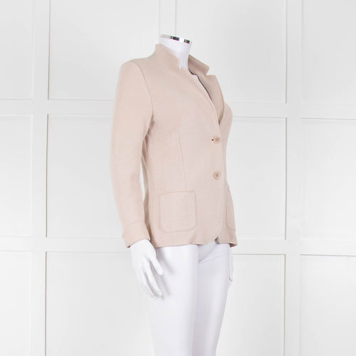 Falconeri Beige Knit Single Breasted Jacket