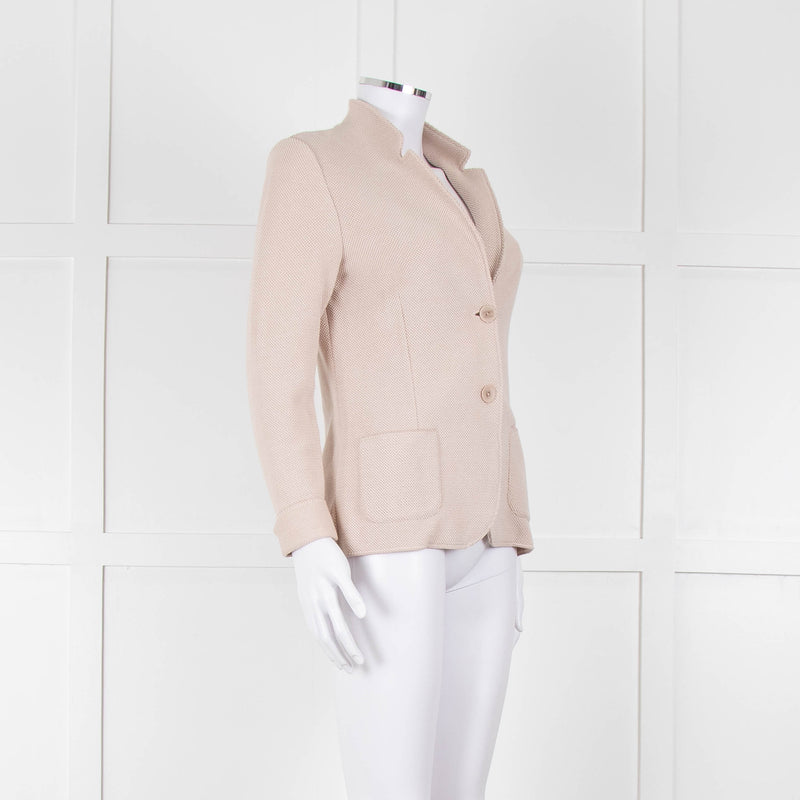 Falconeri Beige Knit Single Breasted Jacket