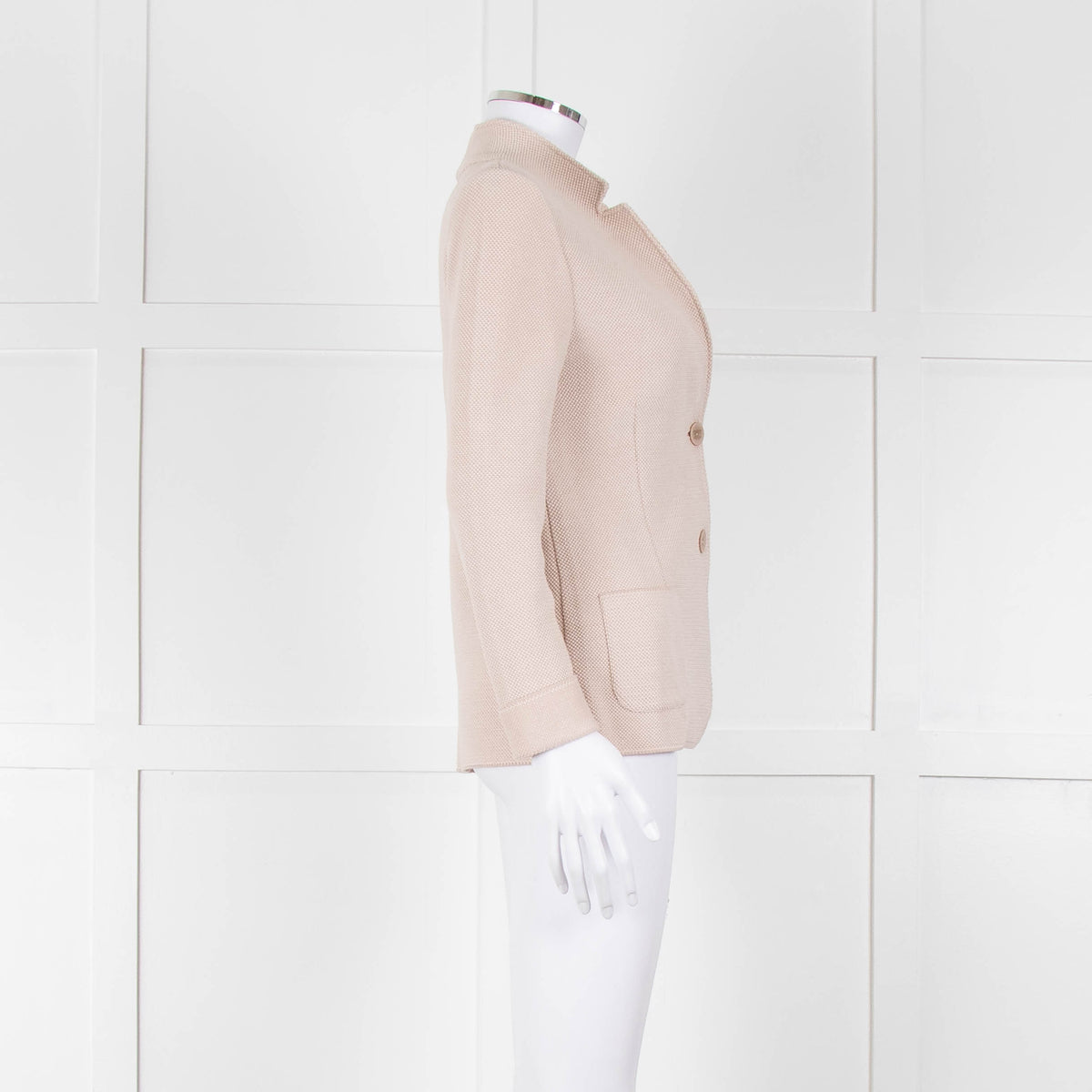 Falconeri Beige Knit Single Breasted Jacket