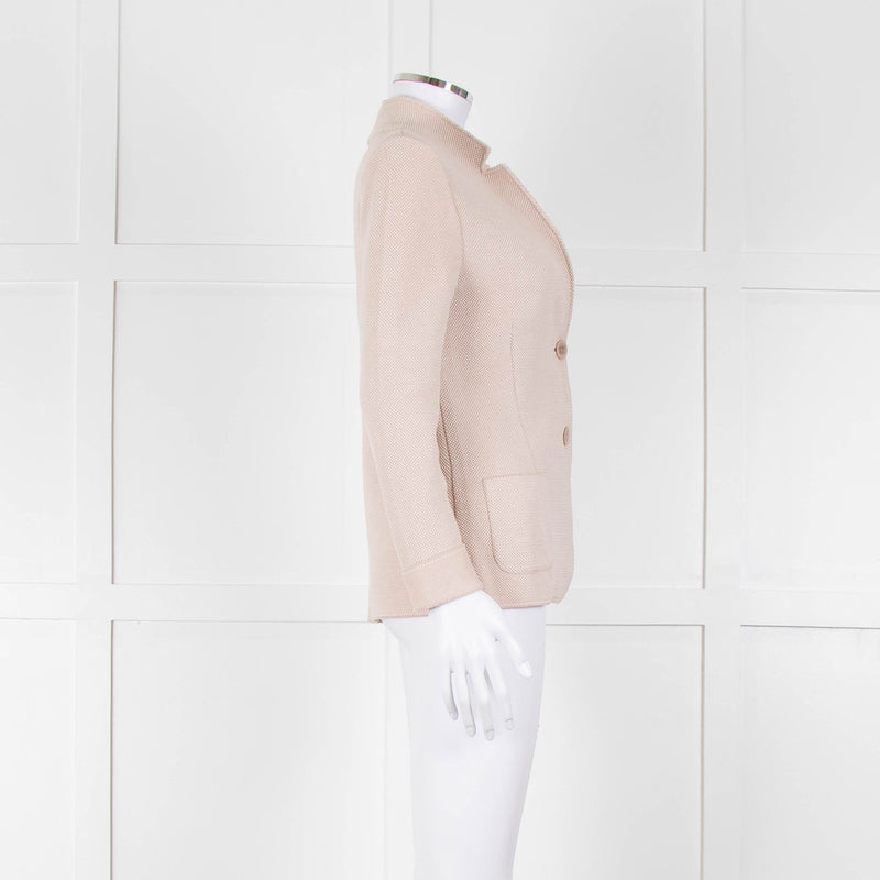 Falconeri Beige Knit Single Breasted Jacket