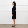Diane Von Furstenberg Black Embellished Half Lace Wrap Dress
