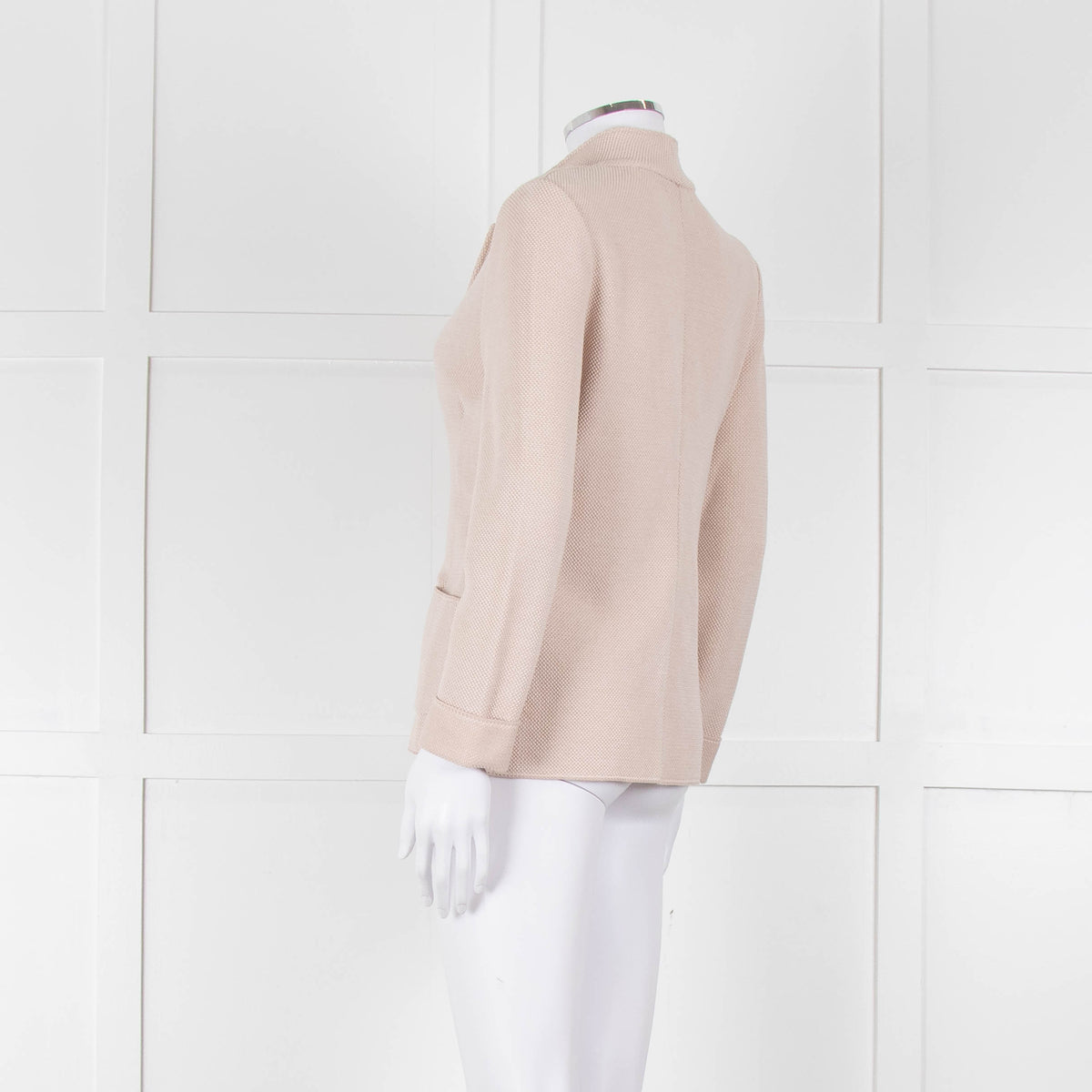 Falconeri Beige Knit Single Breasted Jacket