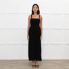 Zimmermann Black Pleated Sleeveless Knit Long Dress