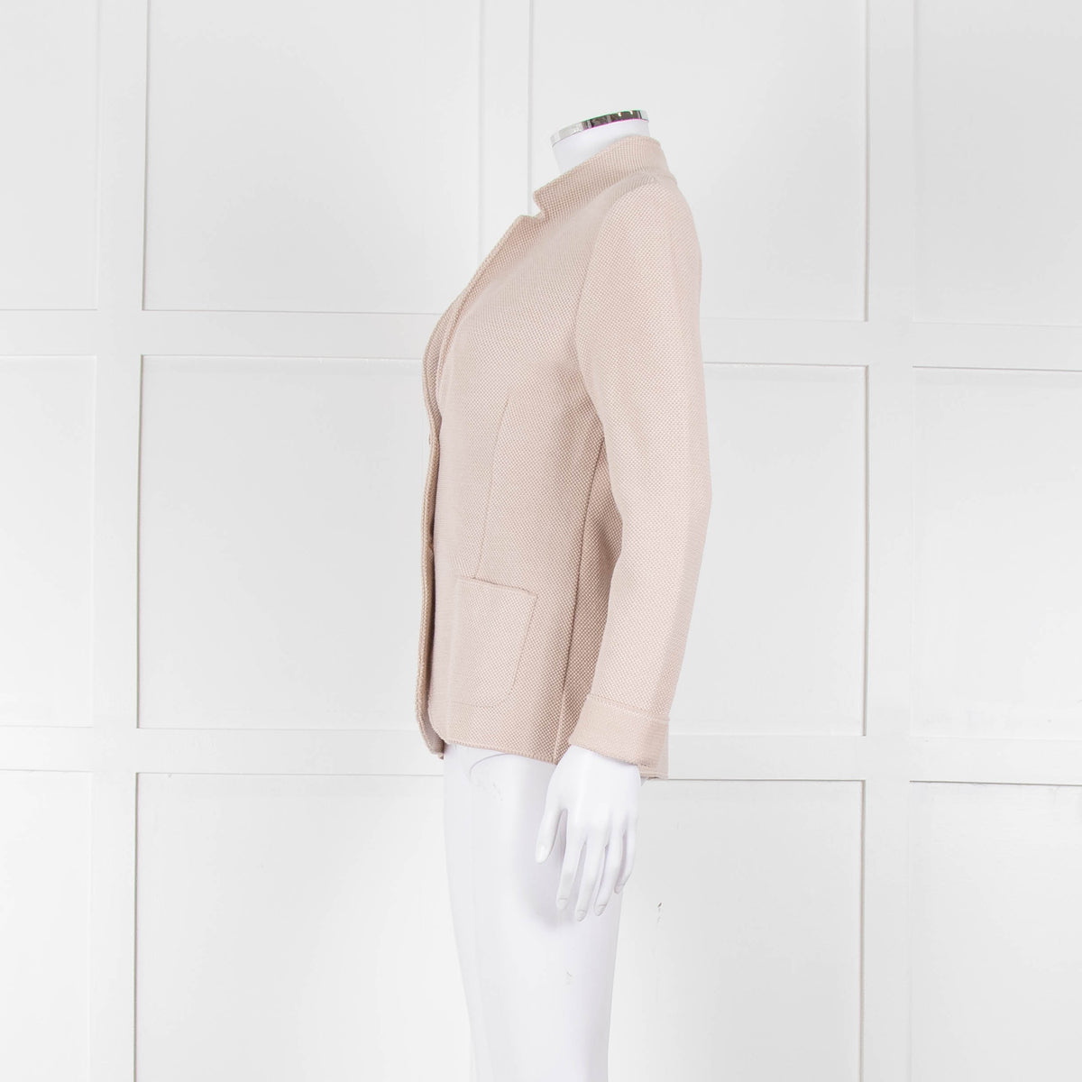 Falconeri Beige Knit Single Breasted Jacket