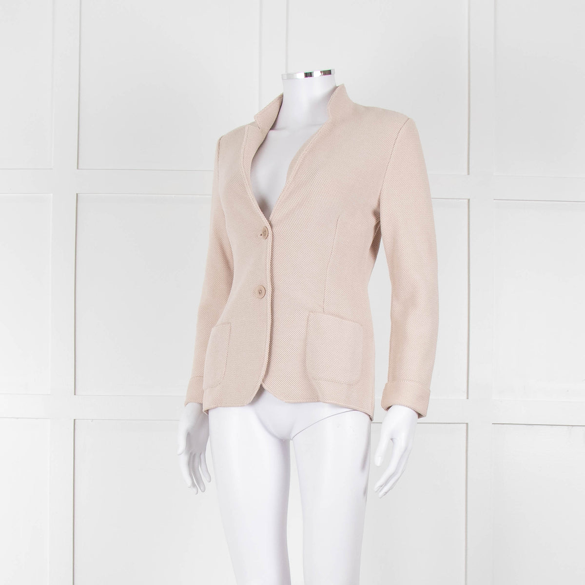 Falconeri Beige Knit Single Breasted Jacket