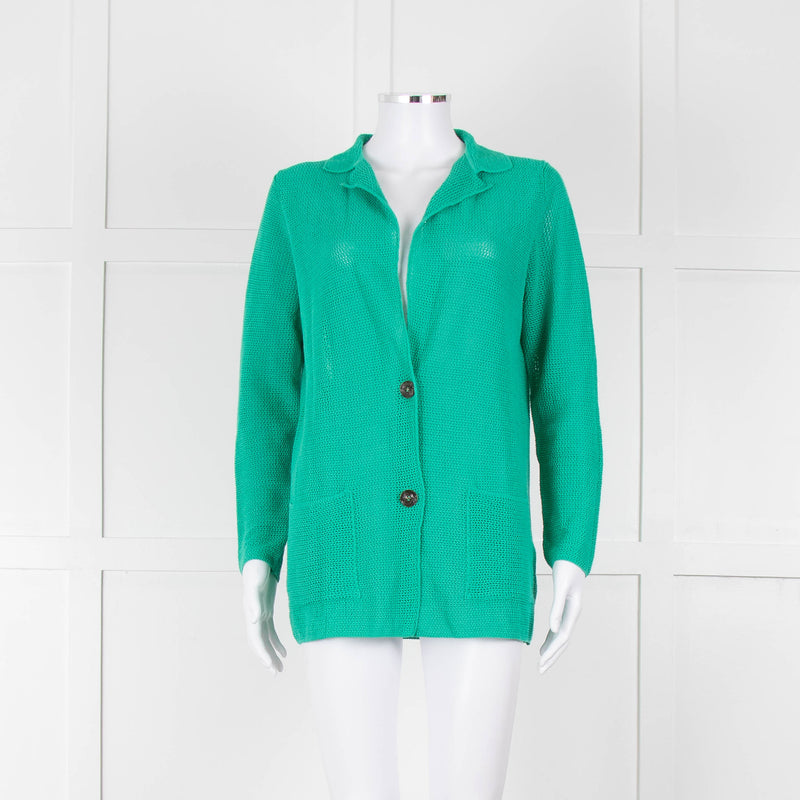 Falconeri Green Loose Knit Jacket